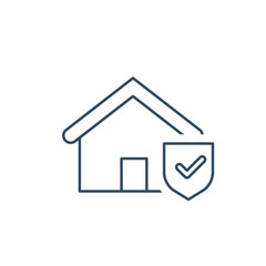 House under protection. Shield symbol. Protection and defense. Home security shield vector illustration