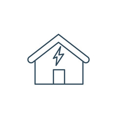 Insurance, home, house, lightning, thunderstorm icon. Element of insurance icon. Power house vector icon