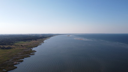 Aerial View Over Beach in Denmark, August 2020