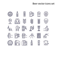 Basic element of Beer vector icons set.68x68 pixel perfect icon