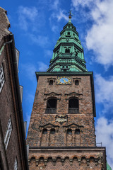 Detail of the Former church of St. Nicholas (Sankt Nikolaj Kirke), now Nikolaj Contemporary Art...