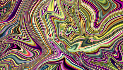 Obraz premium Multicolor digital abstract background from curved lines. Liquify Abstract texture