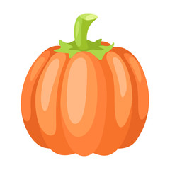 Illustration of stylized pumpkin.