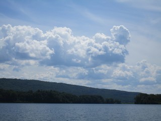 clouds over the lake