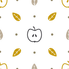 Seamless apple scandinavian trend pattern