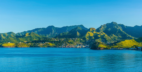 A view of Saint Vincent towards Campden Park in the early morning light