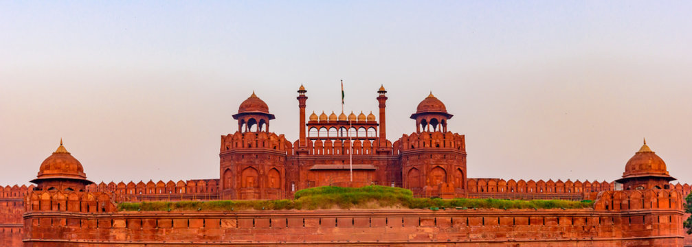 Red Fort is a historic fort UNESCO world Heritage Site at Delhi.