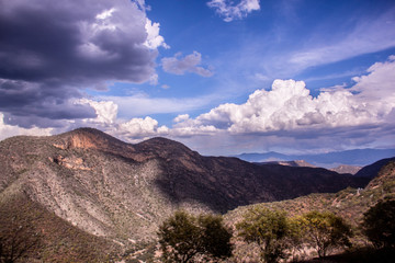 clouds in the mountains