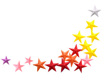 Origami stars decorated