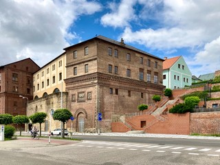 Buildings in Hradec Kralove Czech Republic.
Image taken July 2020