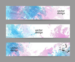 Set of banner templates, modern abstract design