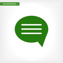 Chat sms  vector icon , lorem ipsum Flat design
