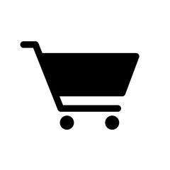 Shopping cart basket for market shop and eshop icon. Internet flat icon symbol for applications.