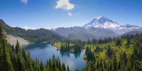 Mountain lake landscape