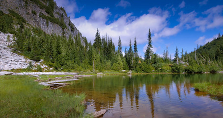 Mountain lake landscape