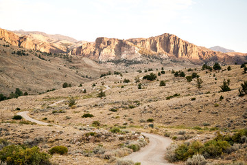 Dirt road through the Wyoming Mountains