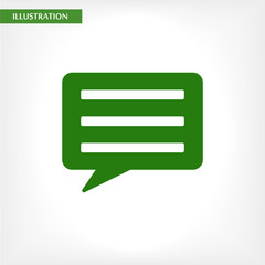 Chat sms  vector icon , lorem ipsum Flat design