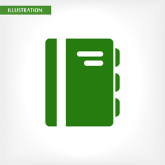 Book  vector icon , lorem ipsum Flat design