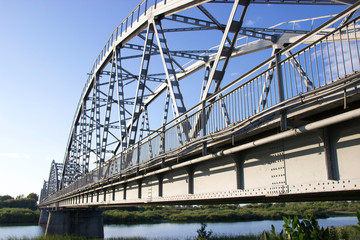 
Arched road bridge across the river