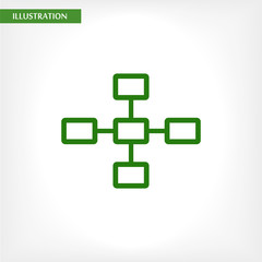 Network vector icon , lorem ipsum Flat design