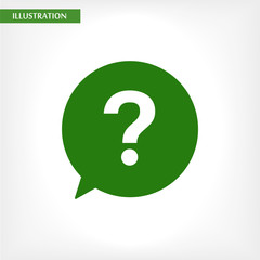 Question vector icon , lorem ipsum Flat design