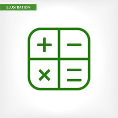 Calculator  vector icon , lorem ipsum Flat design