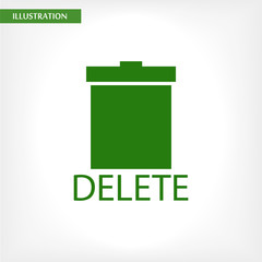 Trash  vector icon , lorem ipsum Flat design