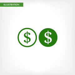 Obraz premium Dollar vector icon , lorem ipsum Flat design