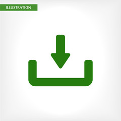 Downloading  vector icon , lorem ipsum Flat design