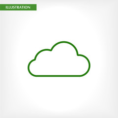 Cloud  vector icon , lorem ipsum Flat design