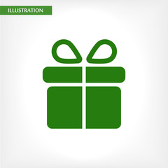 Gift vector icon , lorem ipsum Flat design