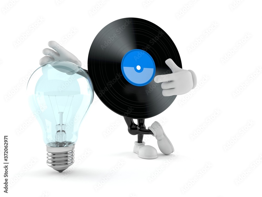 Canvas Prints Vinyl character with light bulb