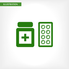 Pills  vector icon  , lorem ipsum Flat design