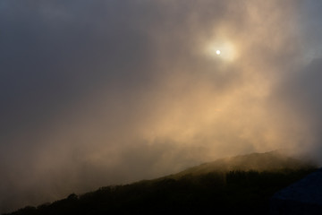time lapse of clouds in the mountains