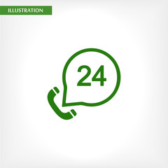 Vintage phone  vector icon  , lorem ipsum Flat design