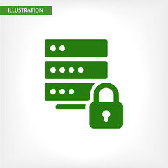 Server vector icon  , lorem ipsum Flat design