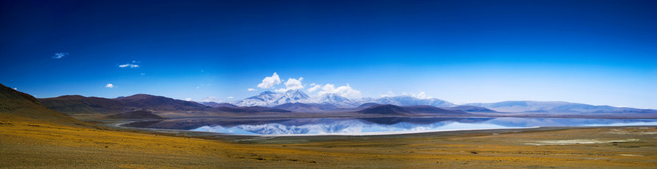 Lake in Tibet. Panorama.