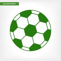 Soccer ball vector icon  , lorem ipsum Flat design