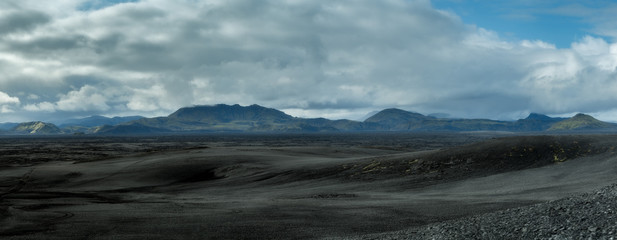South Iceland beautiful nature landscape in the day. Panorama view