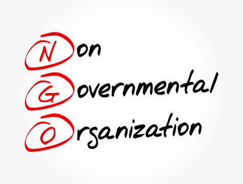 NGO - Non-Governmental Organization Acronym, Business Concept Background