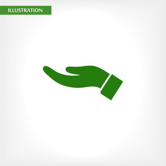 hand vector icon  , lorem ipsum Flat design