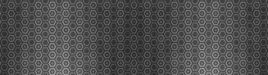 Anthracite gray grey vintage retro geometric mosaic hexagonal hexagon print motif cement concrete stone tiles fabric textile paper texture wallpaper background banner panorama