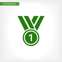 Medal vector icon  , lorem ipsum Flat design