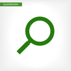 Magnifier with a man  vector icon , lorem ipsum Flat design