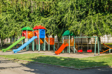 Children's playground in the town of Srbobran in Vojvodina 