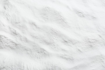Pure baking soda as background, closeup view