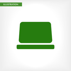 Laptop  vector icon , lorem ipsum Flat design