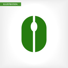 Mouse  vector icon , lorem ipsum Flat design