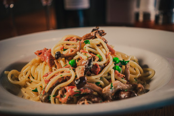 Prawn and vegetable pasta