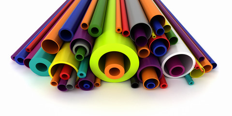 Colorful Plastic pipes